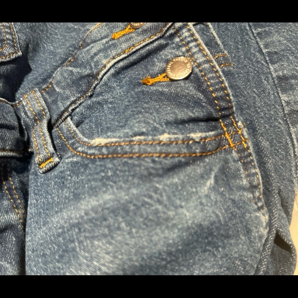 UNIVERSAL THREAD XSmall size 0-2 Medium Wash Full Length Cuffed Overalls NEW! - Picture 6 of 6